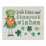 Irish Kisses and Shamrock Wishes 8x10 Tabletop Canvas