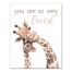 Mom and Baby Giraffe 16x20 Canvas Wall Art