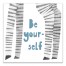 Be Yourself Zebra 20x20 Canvas Wall Art