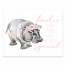 Darling Watercolor Hippo 10x8 Tabletop Canvas