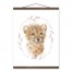 Sweet Baby Cheetah 16x20 Teak Hanging Canvas