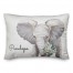 Baby Elephant with Flowers 14x20 Personalized Spun Poly Pillow