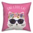 Cool Cat 18x18 Personalized Spun Poly Pillow
