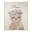 Sloth with Flower Crown 50x60 Personalized Coral Fleece Blanket