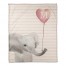 Elephant with Balloon 50x60 Personalized Coral Fleece Blanket