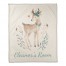 Boho Deer 50x60 Personalized Coral Fleece Blanket