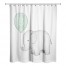 Elephant Sketch Monogram 71x74 Personalized Shower Curtain