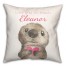 Otter with Heart 18x18 Personalized Spun Poly Pillow