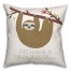 Hanging Sloth 18x18 Personalized Spun Poly Pillow