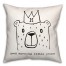 Monogram Bear 18x18 Personalized Spun Poly Pillow