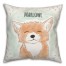Happy Fox 18x18 Personalized Spun Poly Pillow