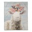 Sheep with Flower Crown 50x60 Coral Fleece Blanket
