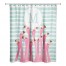 Monogram Flamingos 71x74 Personalized Shower Curtain