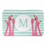 Monogram Flamingos 34x21 Personalized Bath Mat