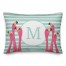 Monogram Flamingos 14x20 Personalized Spun Poly Pillow