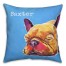 Sleeping Frenchie 18x18 Personalized Spun Poly Pillow