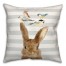 Rabbit and Birds 18x18 Spun Poly Pillow