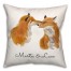 Watercolor Foxes 18x18 Personalized Spun Poly Pillow