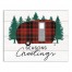 Seasons Greetings Camper 14x11 Canvas Wall Art