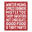 Winter Words 8x10 Canvas Wall Art