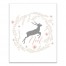 Noel Deer with Champagne Wreath 8x10 Canvas Wall Art