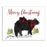 Black Bear Merry Christmas 10x8 Canvas Wall Art