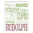 Reindeer Names 8x10 Canvas Wall Art