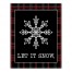 Let it Snow Farmhouse Plaid 11x14 Canvas Wall Art