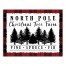 North Pole Christmas Tree Farm 14x11 Canvas Wall Art