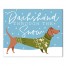 Dachshund Through the Snow 10x8 Canvas Wall Art