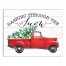 Dashing through the Snow Red Truck 14x11 Canvas Wall Art