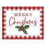 Merry Christmas Poinsetta 14x11 Canvas Wall Art
