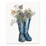 Rainboots with Flowers 8x10 Tabletop Canvas