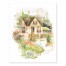 Watercolor Cottage 8x10 Tabletop Canvas