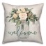 Welcome Jar of Flowers 18x18 Spun Poly Pillow