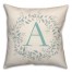 Monogram Wreath 18x18 Personalized Spun Poly Pillow