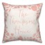 Pink Floral Home 18x18 Personalized Spun Poly Pillow