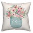 Mason Jar Family 18x18 Personalized Spun Poly Pillow
