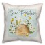 Honey Bee Hive 18x18 Spun Poly Pillow
