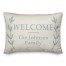 Welcome Family 14x20 Personalized Spun Poly Pillow