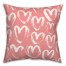 Scribble Heart Pattern 18x18 Spun Poly Pillow