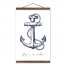 Hope Anchor 12x18 Teak Hanging Canvas