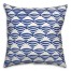 Blue Scallop Pattern 18x18 Indoor / Outdoor Pillow