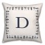 Nautical Monogram - D 18x18 Indoor / Outdoor Pillow