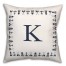 Nautical Monogram - K 18x18 Indoor / Outdoor Pillow