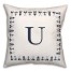 Nautical Monogram - U 18x18 Indoor / Outdoor Pillow