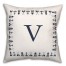 Nautical Monogram - V 18x18 Indoor / Outdoor Pillow