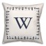 Nautical Monogram - W 18x18 Indoor / Outdoor Pillow