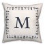 Nautical Monogram - M 18x18 Indoor / Outdoor Pillow