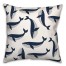 Whale Pattern 18x18 Indoor / Outdoor Pillow